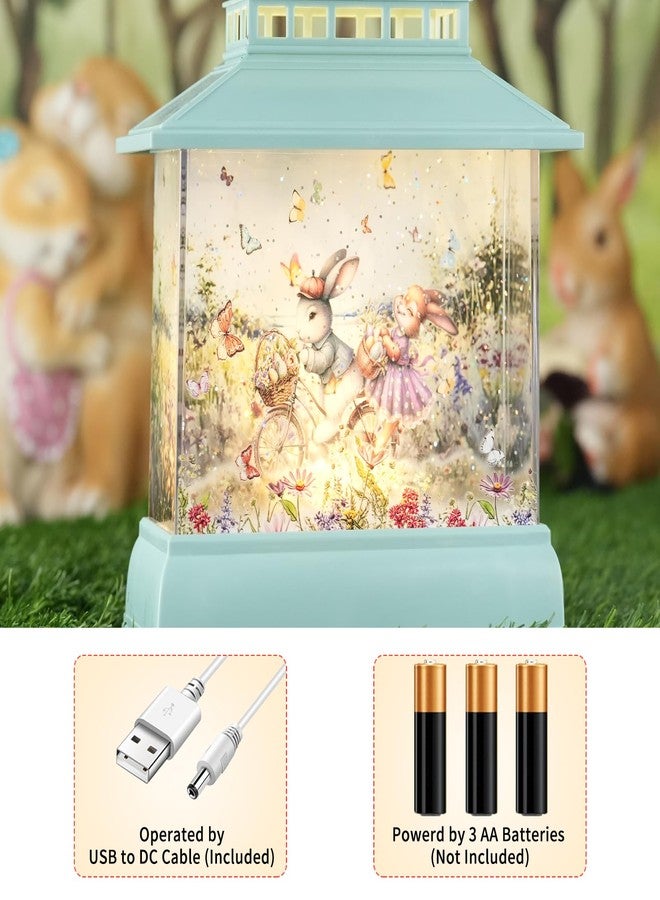 فانوس كرة الثلج لعيد الفصح، زينة عيد الفصح للمنزل، بيضة أرنب عيد الفصح المضيئة مع مؤقت، زينة ربيعية لامعة، هدية لتزيين طاولة العيد - Image 2